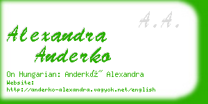 alexandra anderko business card